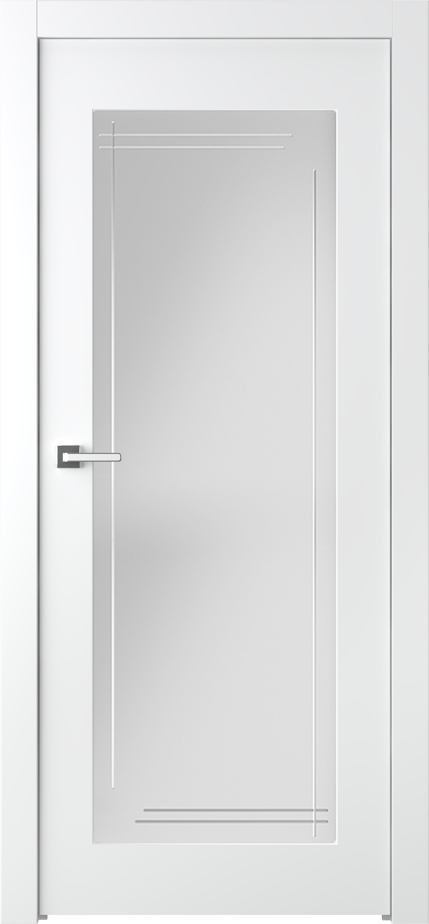 Изображение товара Межкомнатная дверь Кремона с остеклением и эмалью, 2000x600 мм