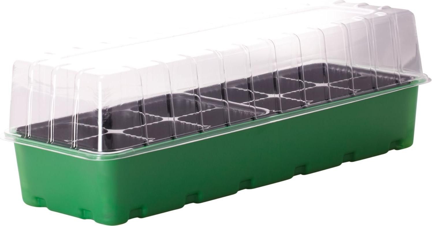 Изображение товара Минипарник для рассады 40 см 12 ячеек зеленый переносной