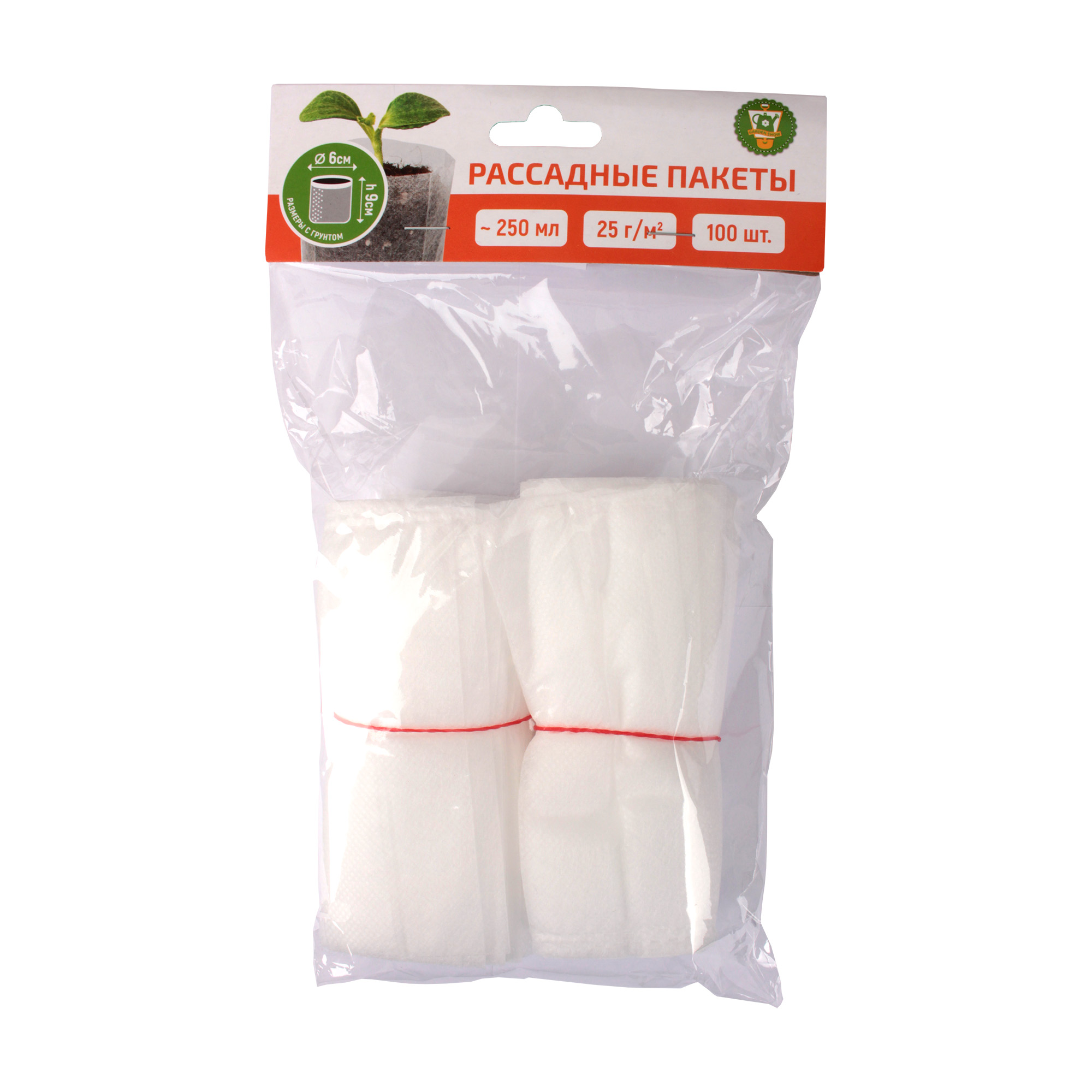 Изображение товара Рассадные пакеты GARDEN SHOW 10х12 см 250 мл 100 шт/уп
