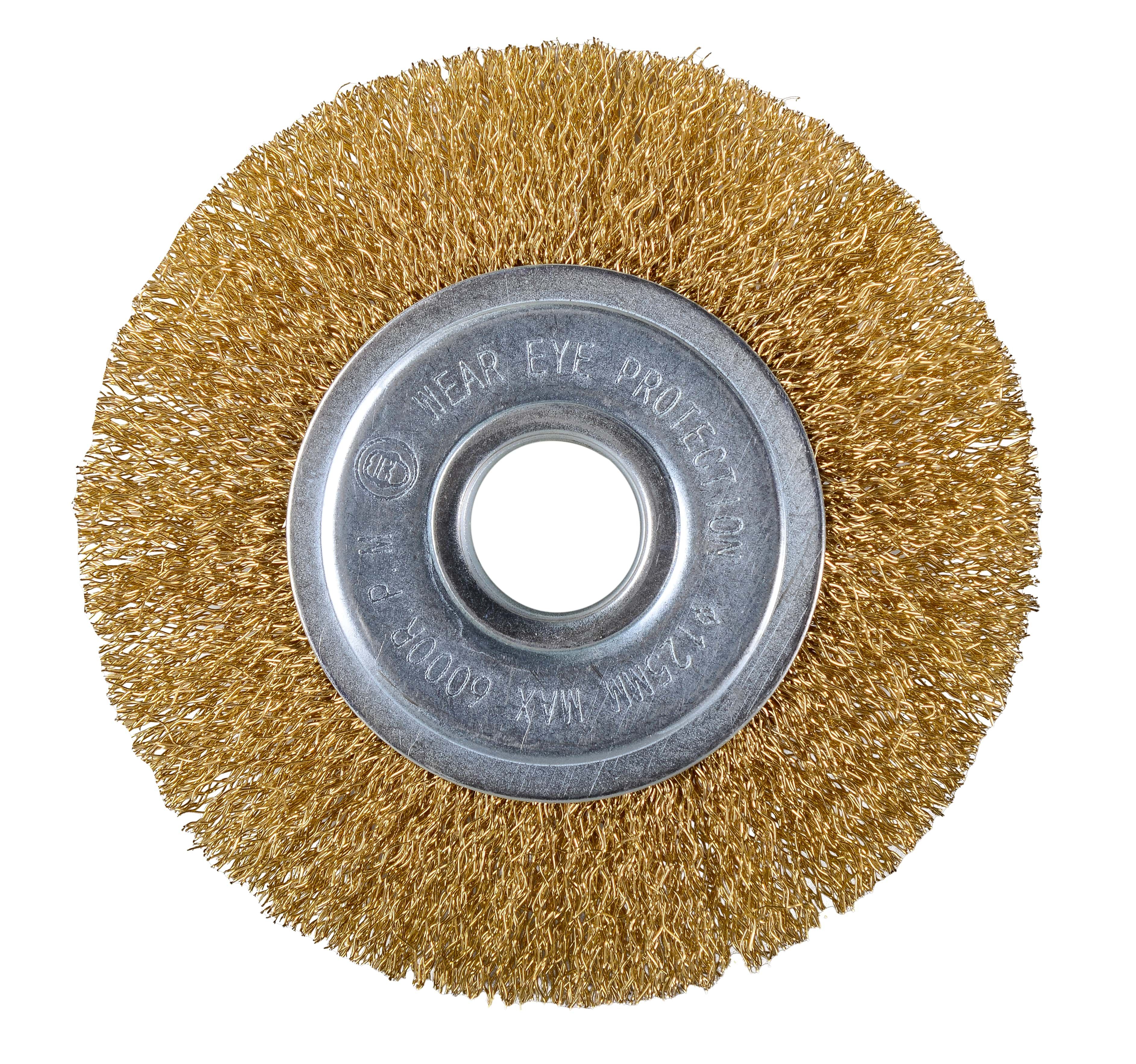 Изображение товара Щётка для УШМ плоская латунированная ВИХРЬ 125 мм