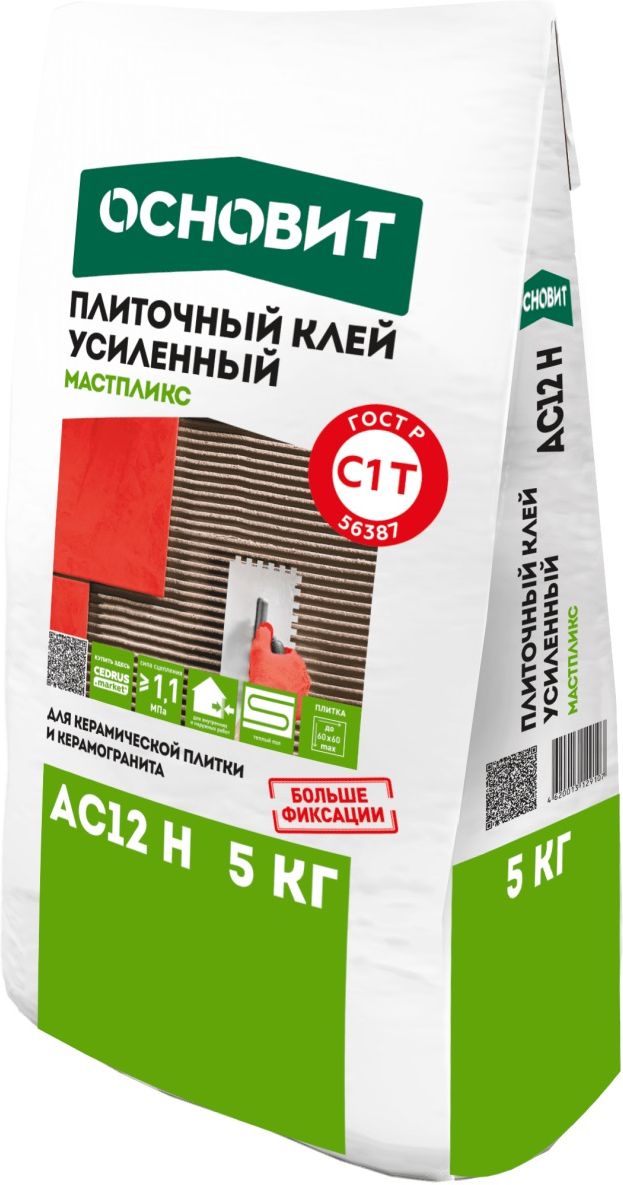 Изображение товара Плиточный клей ОСНОВИТ МАСТПЛИКС АС12 H 5 кг