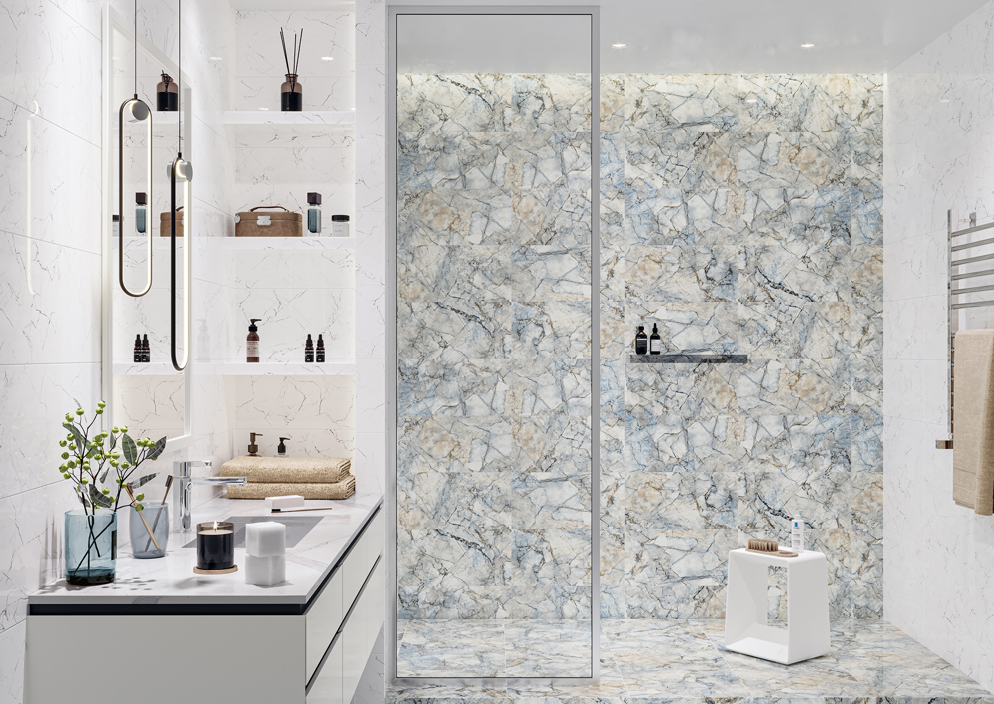 Изображение товара Плитка Global Tile Solo синий 25x50 см для стен внутренняя керамическая