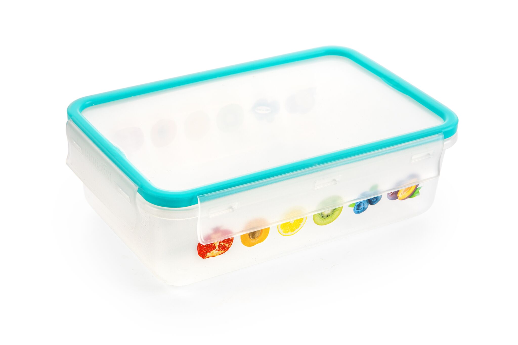 Изображение товара Контейнер пластиковый Mega 0,8 л бирюза многоразовый для хранения продуктов