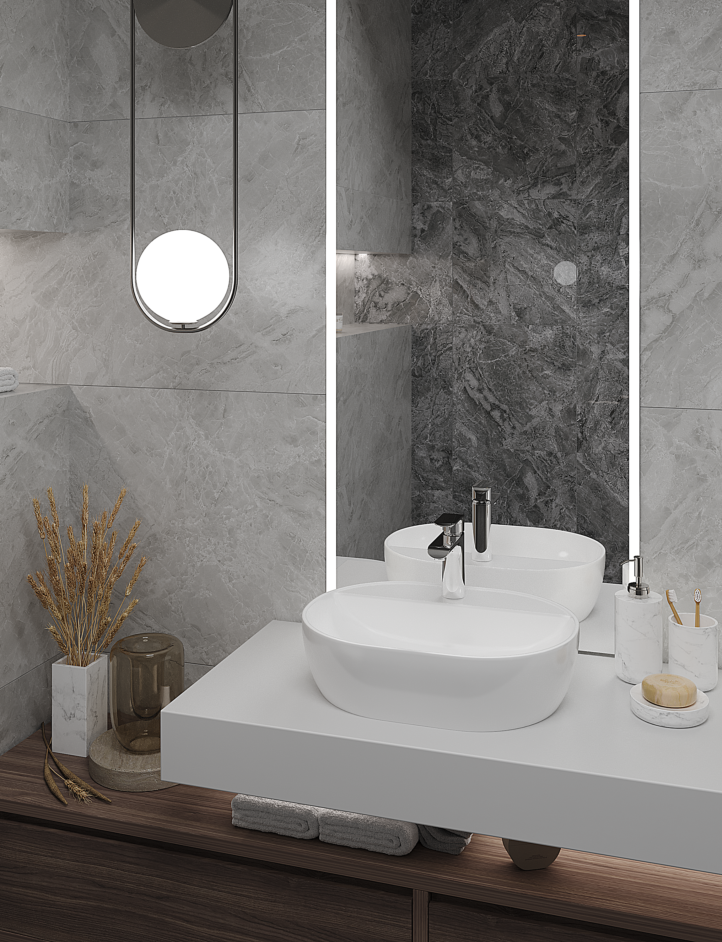 Изображение товара Керамогранит Staro Omani Gris серый, 60x60 см, 1.44 м², ректифицированный, полированный