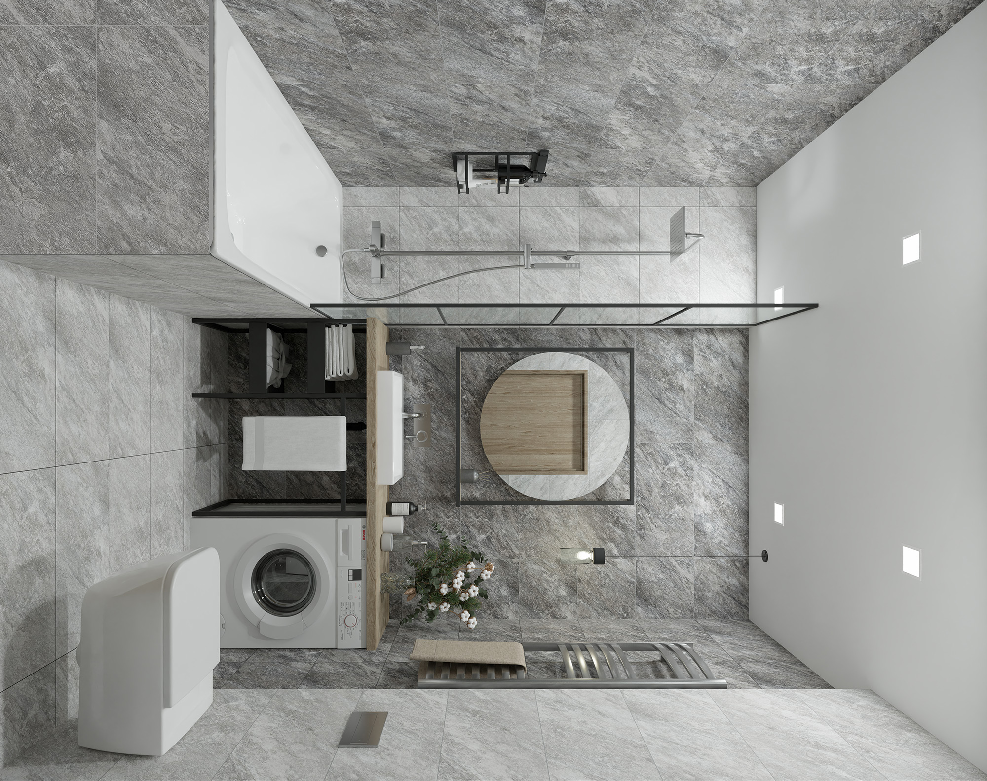 Изображение товара Керамогранит Global Tile Thor светло-серый 30x60 см 1,44 м² для внутренних стен и пола