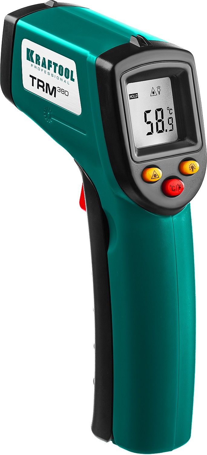 Изображение товара Пирометр KRAFTOOL TRM-380 -50°C +380°C электронный бесконтактный измеритель температуры