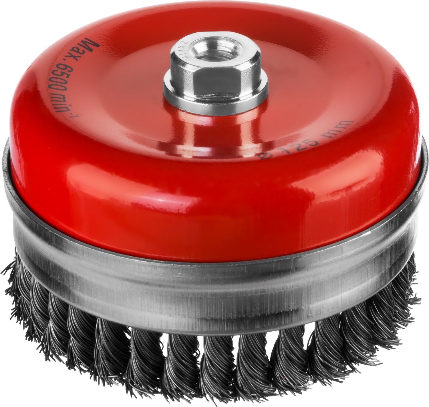 Изображение товара Щетка-крацовка Mirax 120 мм для шлифовальных машин безопасная и эффективная