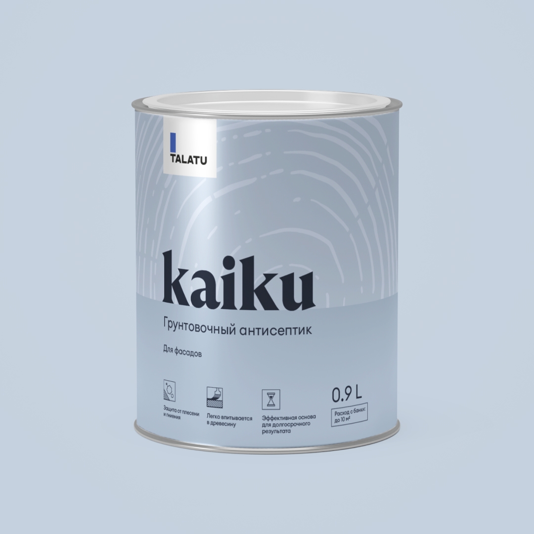 Изображение товара Грунтовка антисептирующая TALATU KAIKU 0,9 л для защиты древесины наружные и внутренние работы