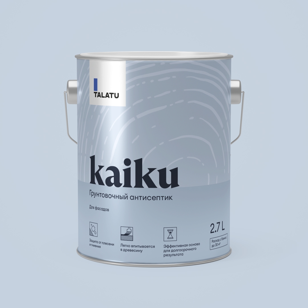 Изображение товара Грунтовка антисептирующая TALATU KAIKU 2,7 л для древесины защиты