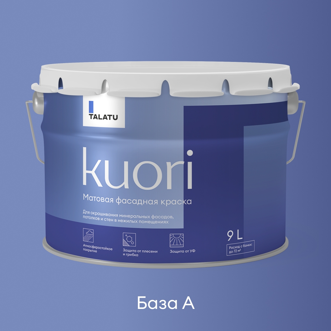 Изображение товара Фасадная краска TALATU KUORI БАЗА А 9 л атмосферостойкая матовая