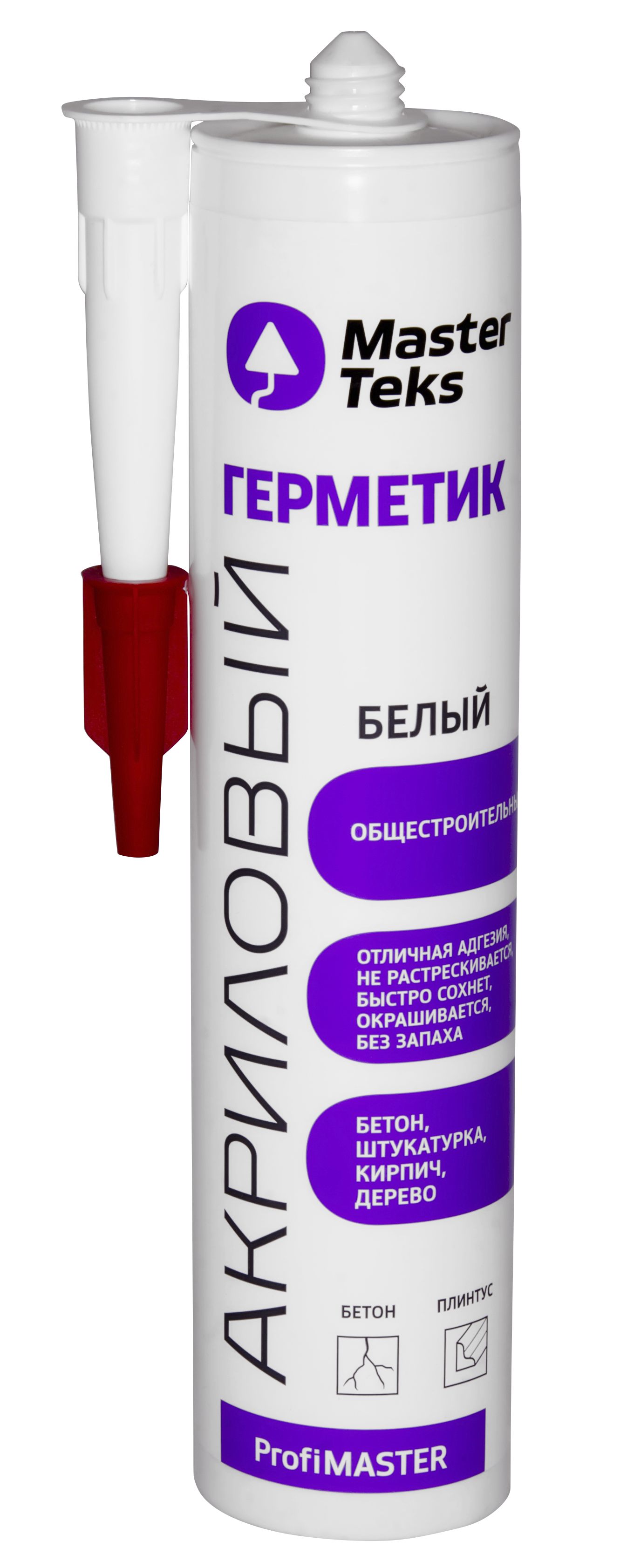Изображение товара MasterTeks PM герметик акриловый общестроительный 290 мл белый