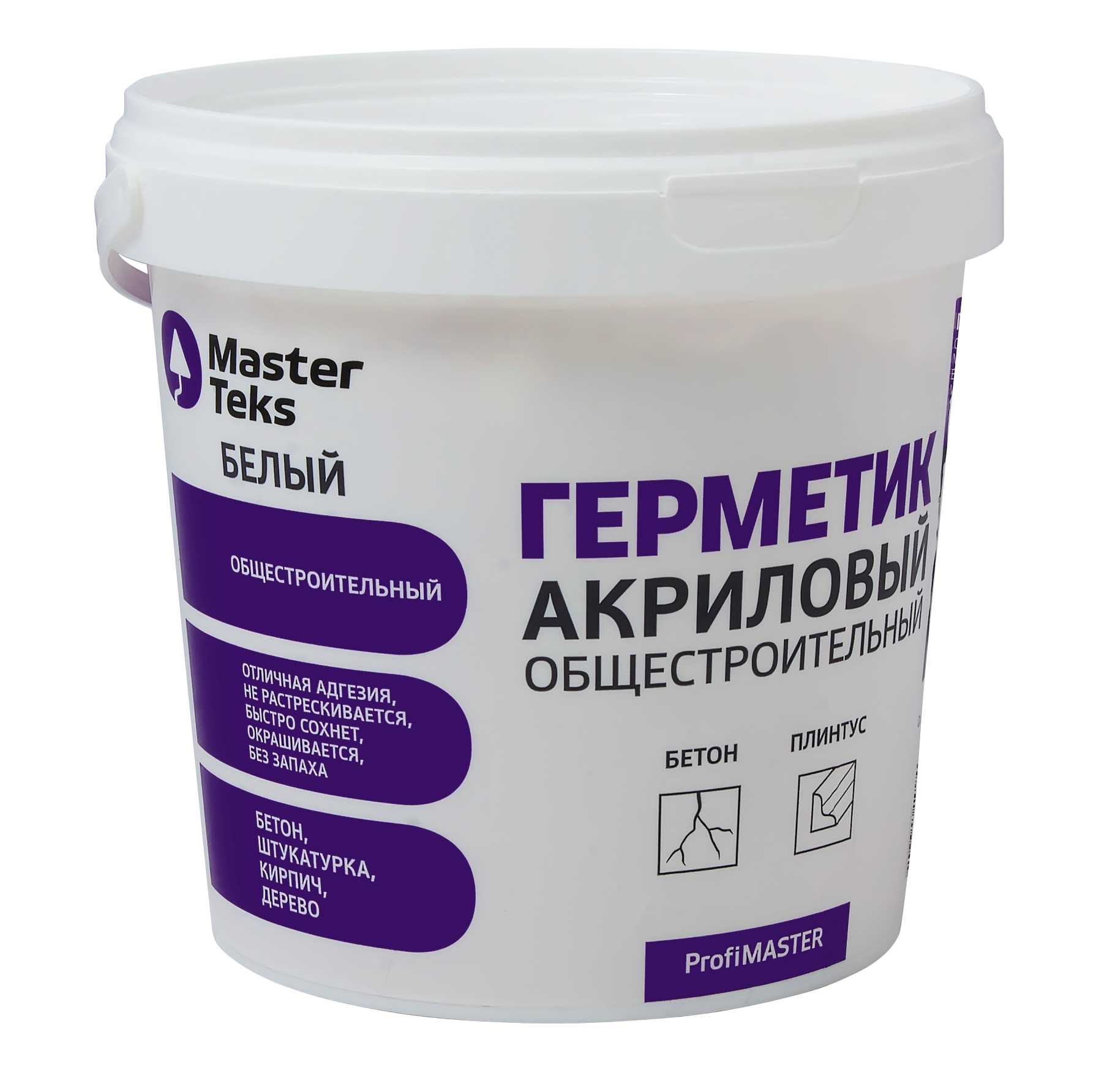 Изображение товара MasterTeks PM герметик акриловый общестроительный 900 мл белый