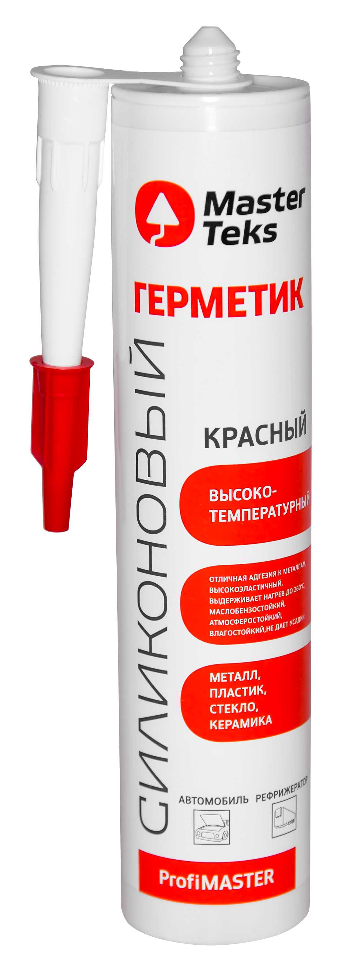 Изображение товара MasterTeks PM герметик силиконовый высокотемпературный 260 мл красный