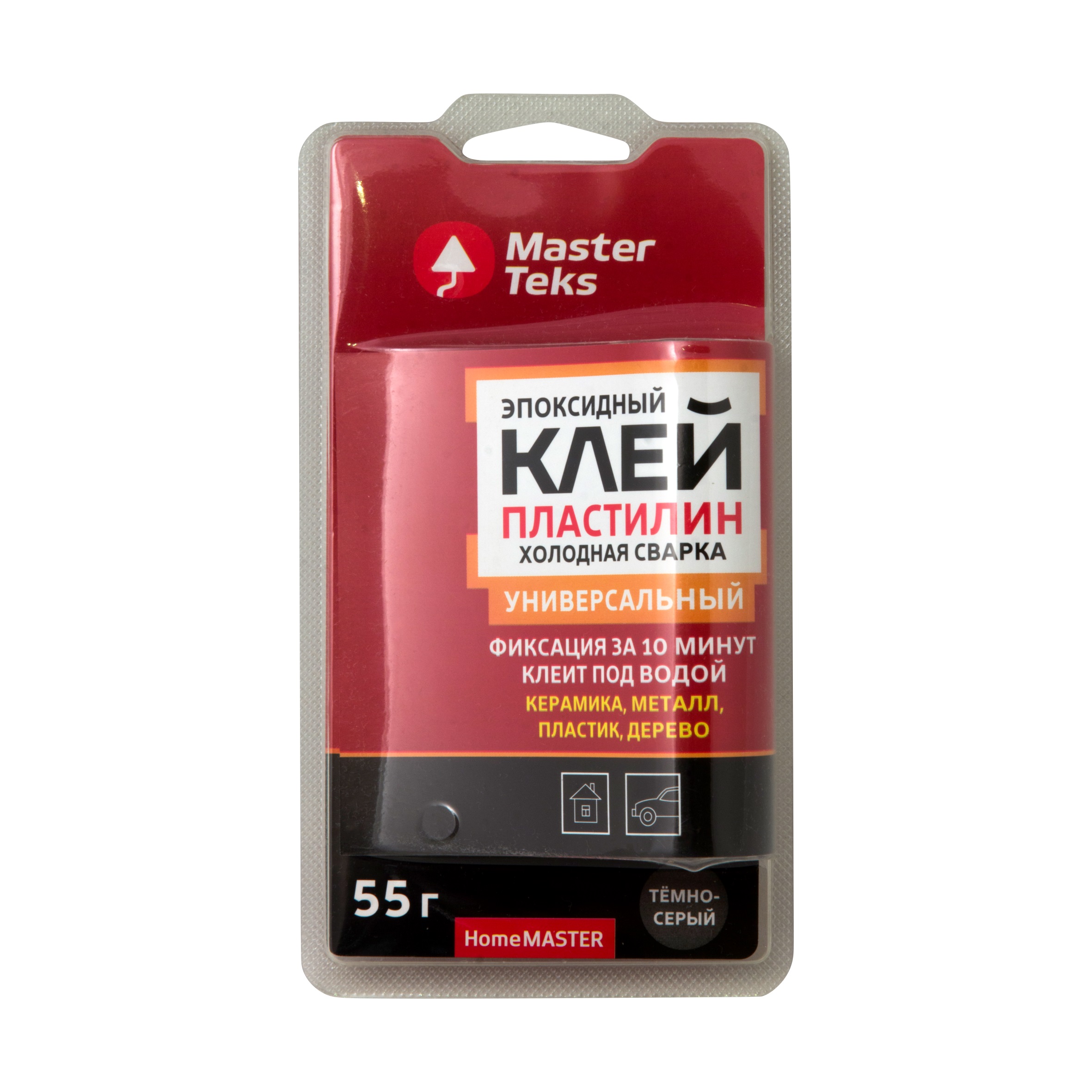 Изображение товара MasterTeks HM клей-пластилин эпоксидный холодная сварка 55 гр темно-серый