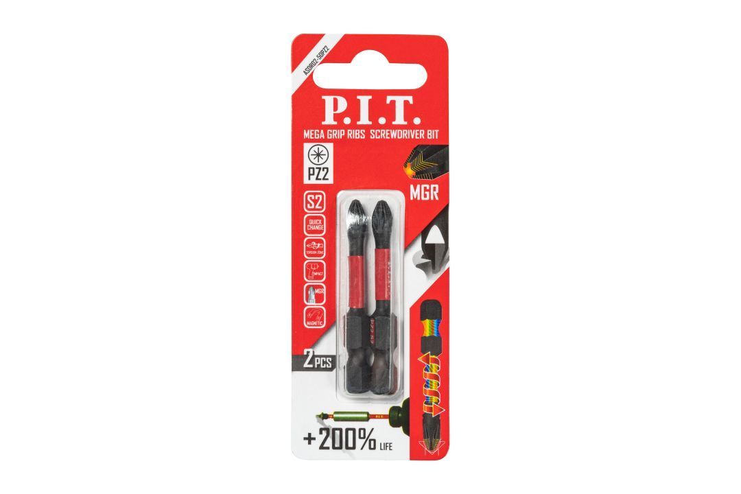 Изображение товара Бита ударная P.I.T. PZ2x50 мм 2 шт в уп.(ASDR02-50PZ2)