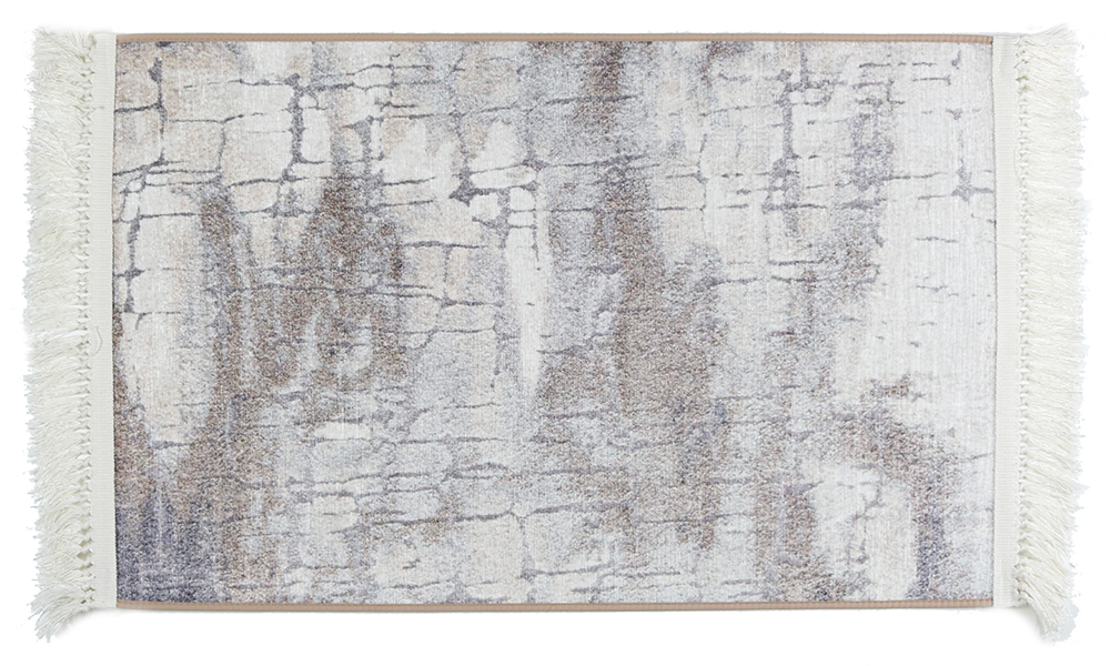 Изображение товара Коврик для ванной бежевый vintage 50х80 см текстильный противоскользящий