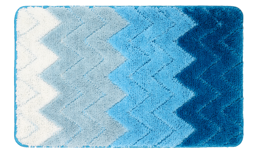 Изображение товара Коврик для ванной голубой Deep 50х80 см противоскользящий латекс