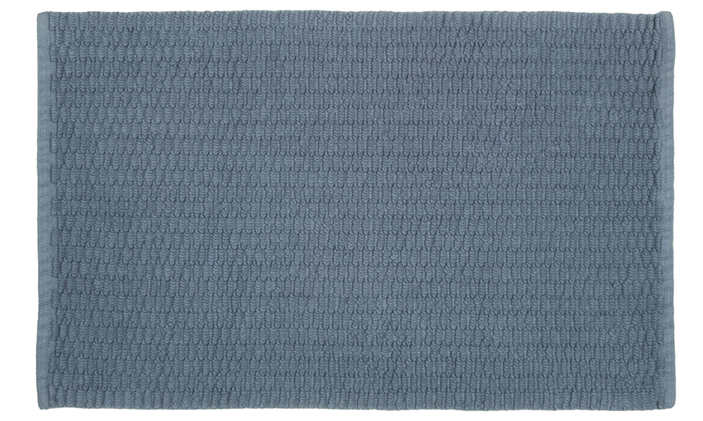 Изображение товара Коврик для ванной 50х80 см текстильный противоскользящий серо-голубой