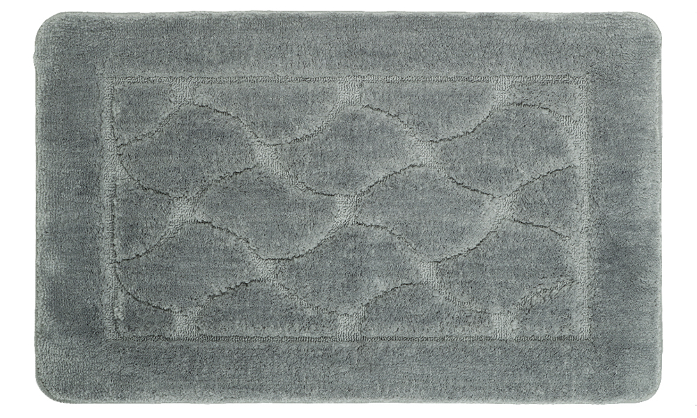 Изображение товара Коврик для ванной 50х80 см серый ворсовый противоскользящий Fixsen