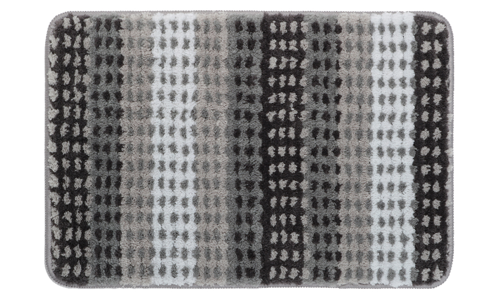 Изображение товара Коврик для ванной 40х60 см ворсовый латекс серый противоскользящий