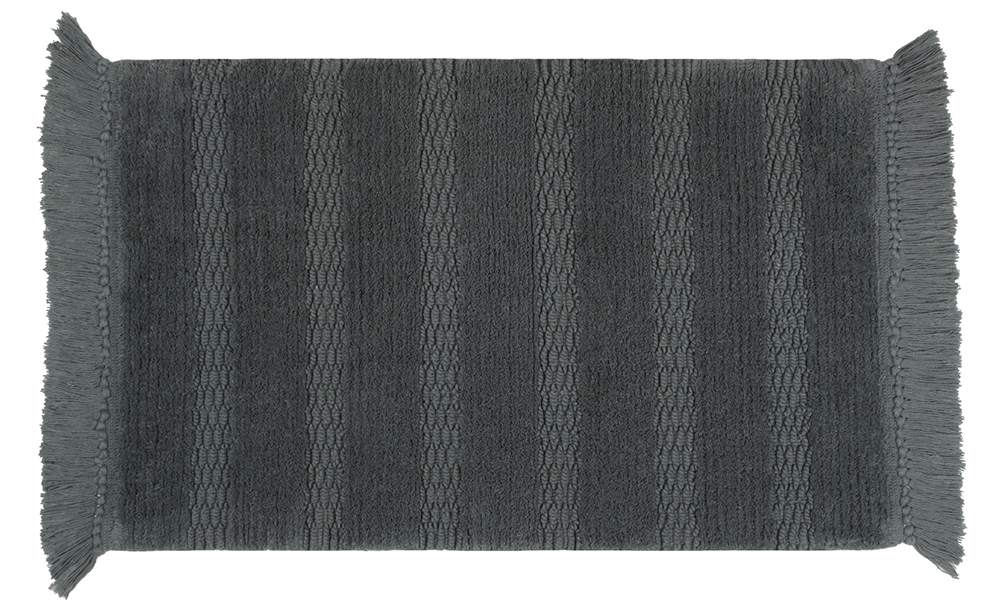Изображение товара Коврик для ванной 1-ый серый sandal 50х80 см противоскользящий текстильный