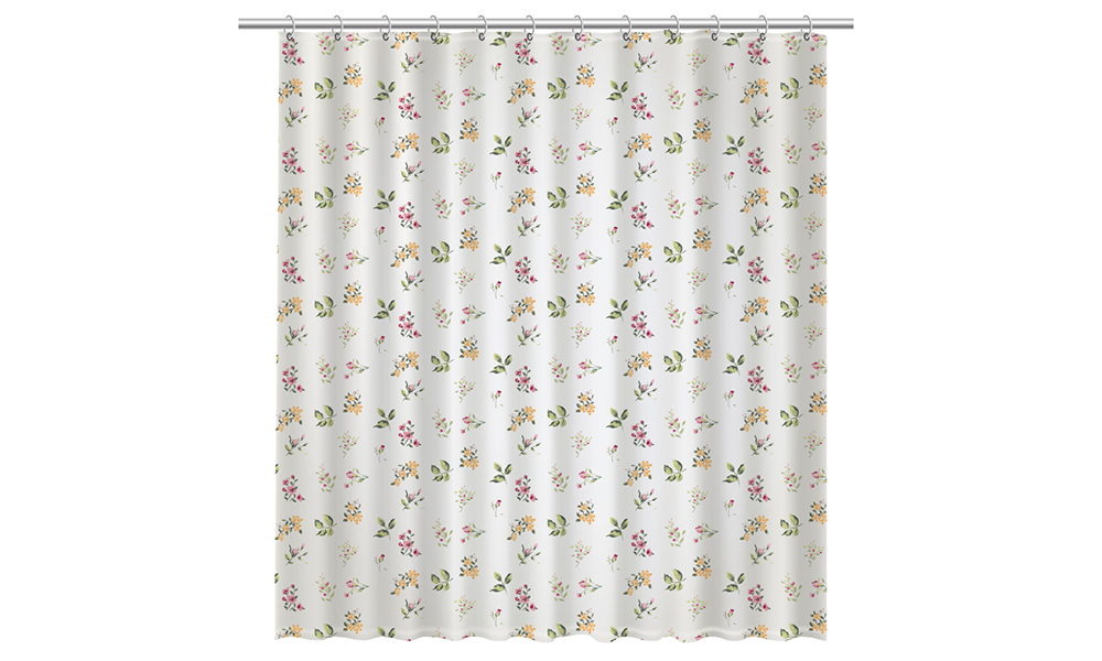 Изображение товара Шторка для ванной flora 180x200 см от Fixsen светлая практичная модель