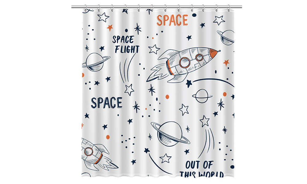 Изображение товара Шторка для ванной Fixsen space 180х200 см влагостойкая легкая светлая