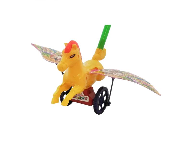Изображение товара Каталка для малышей 17 см в виде Пегаса, цвет в ассортименте, звук трещетки