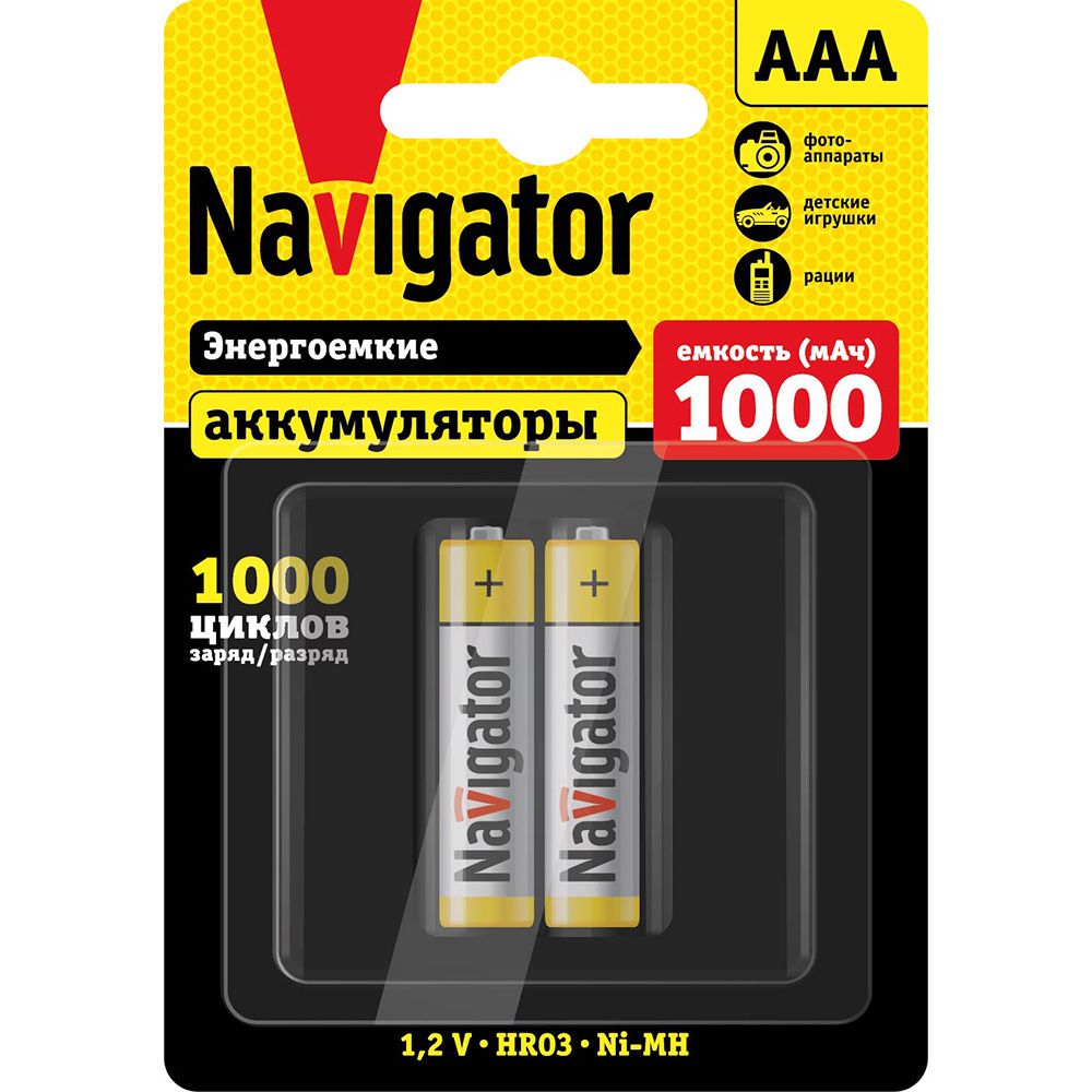 Изображение товара Аккумулятор Navigator AAA, 1000 (мАч)