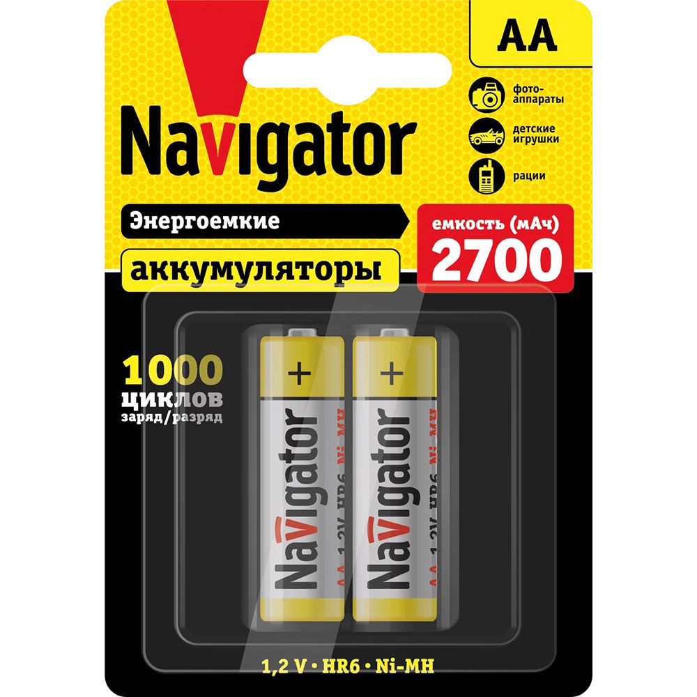 Изображение товара Аккумулятор Navigator AA, 2700 (мАч)