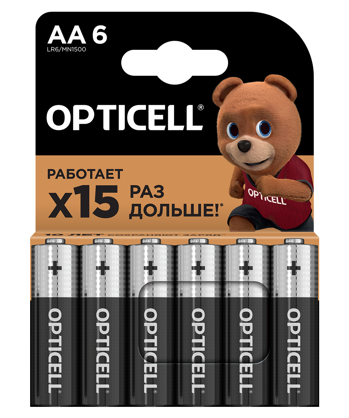 Изображение товара Батарейки алкалиновые 6AA/LR6 Basic Opticell - надежное питание