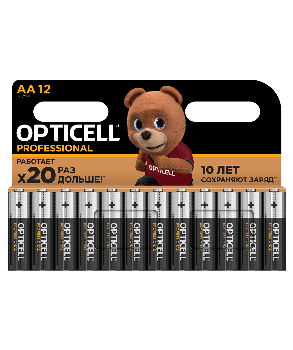 Изображение товара Батарейки алкалиновые 12AA/LR6 Professional Opticell