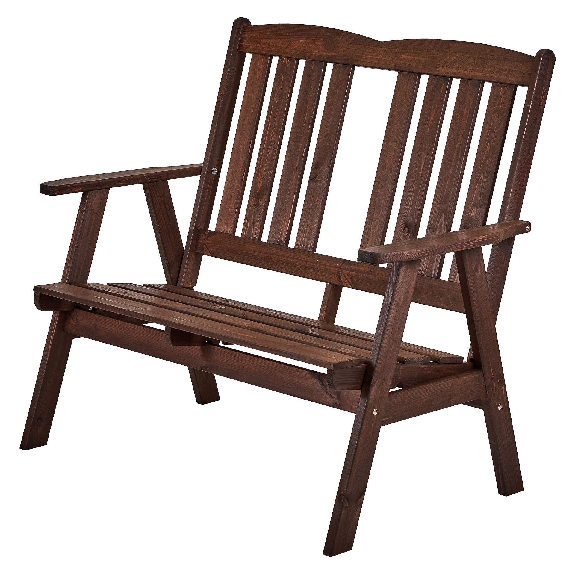 Изображение товара Скамейка садовая Интерлинк Оливер деревянная 74х118x104см коричневая