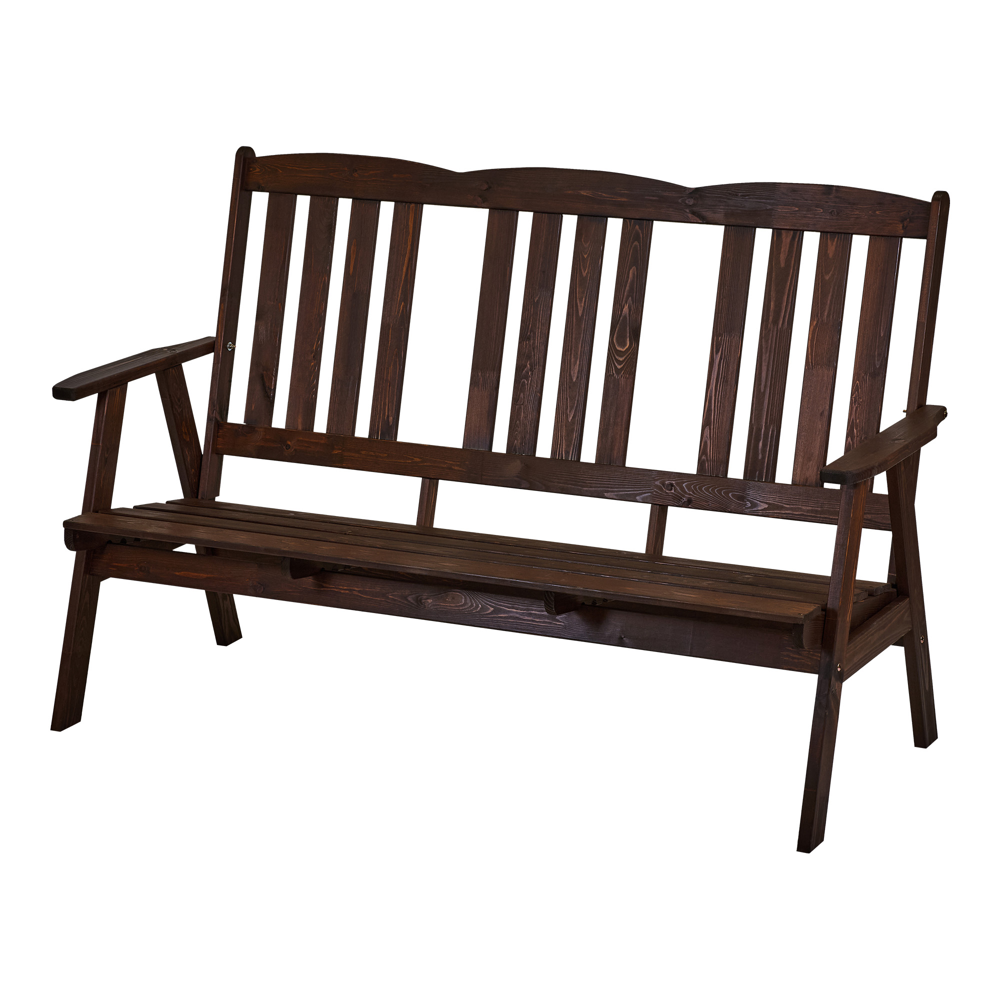 Изображение товара Садовая скамейка Интерлинк Оливер из сосны коричневая 150 см, садовая мебель