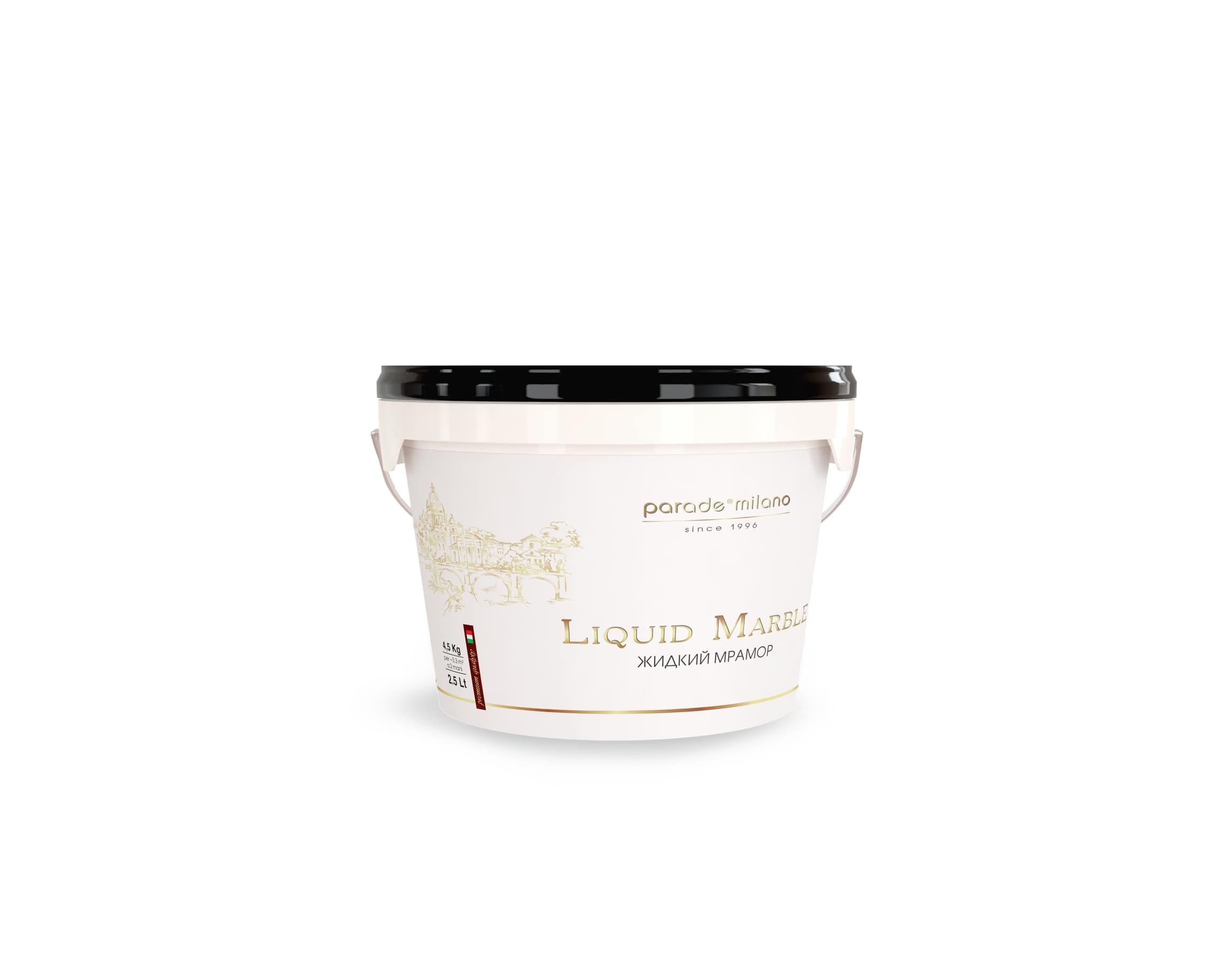 Изображение товара Декоративная штукатурка PARADE Liquid Marble эффект мрамора 2,5л для внутренних и наружных работ