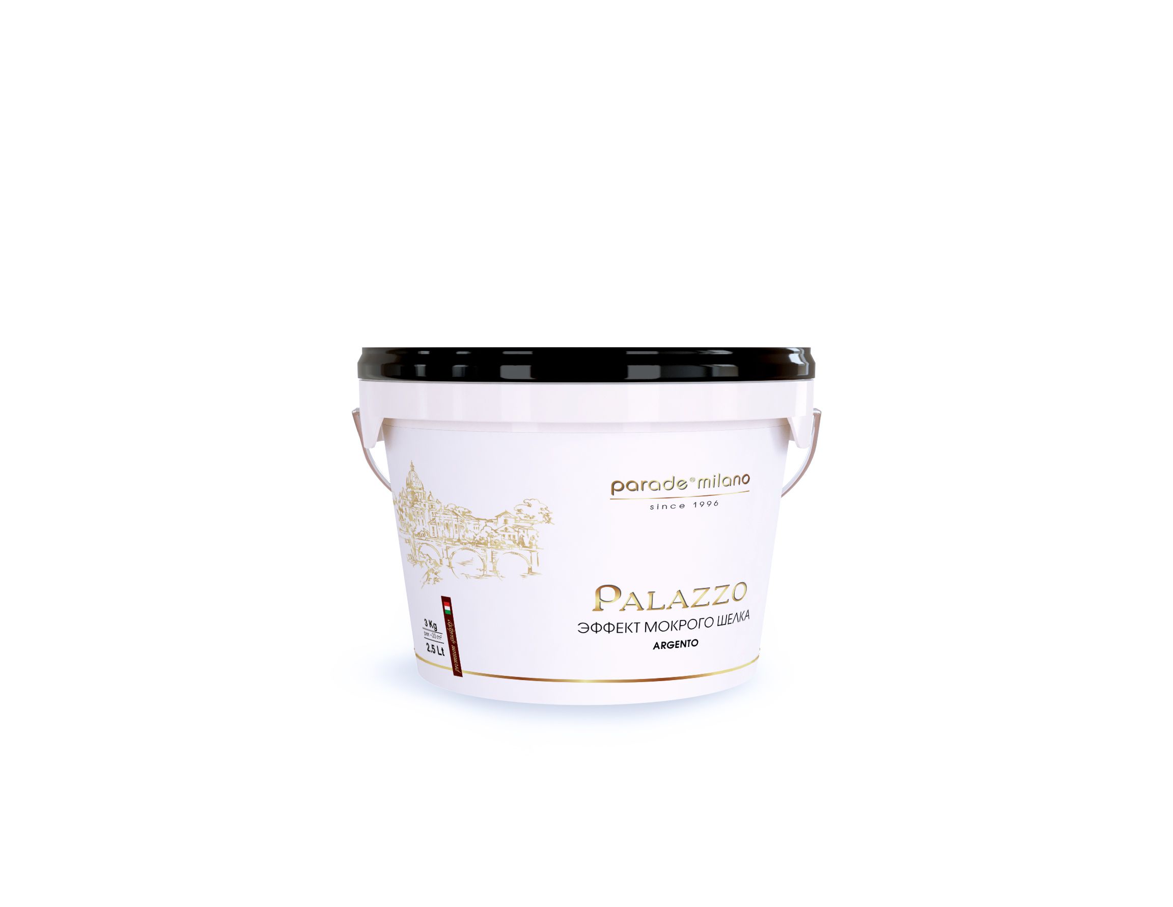 Изображение товара Декоративное покрытие PARADE Palazzo эффект мокрого шелка 2.5л для внутренней отделки стен