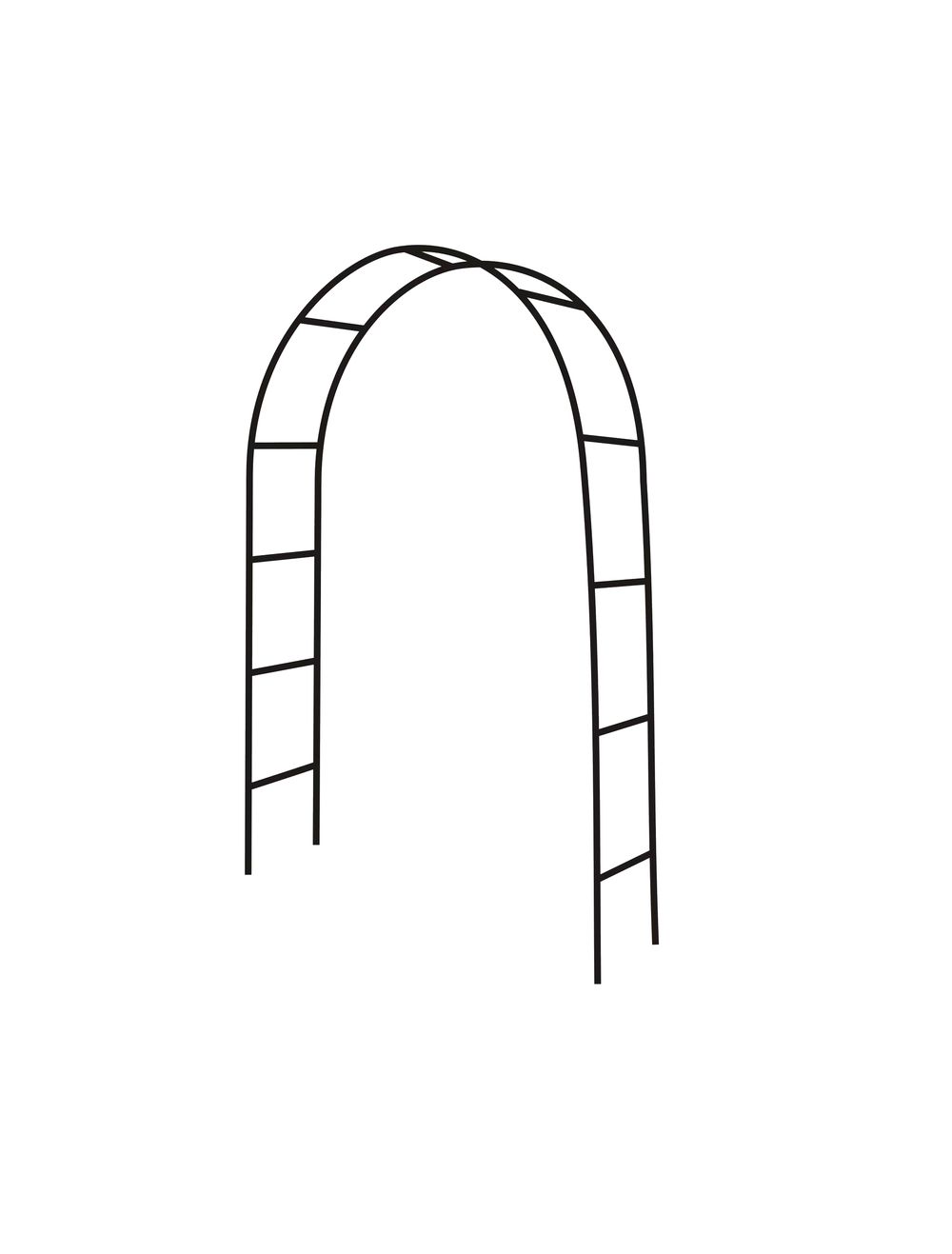 Изображение товара Декоративная садовая арка для роз Econom из металла 140х37х240 см