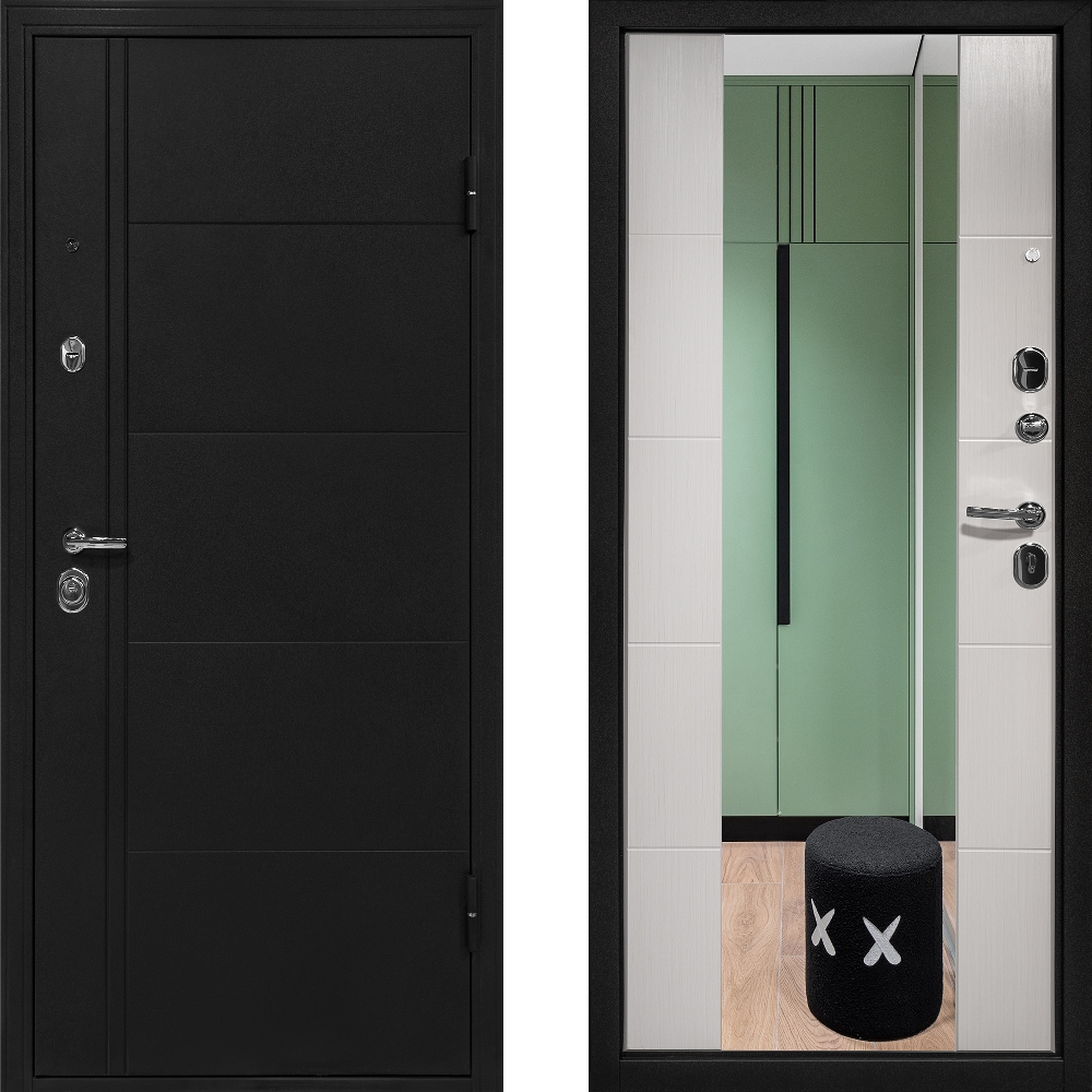 Изображение товара Металлическая дверь Форпост Эверест с зеркалом 860х2050 правая