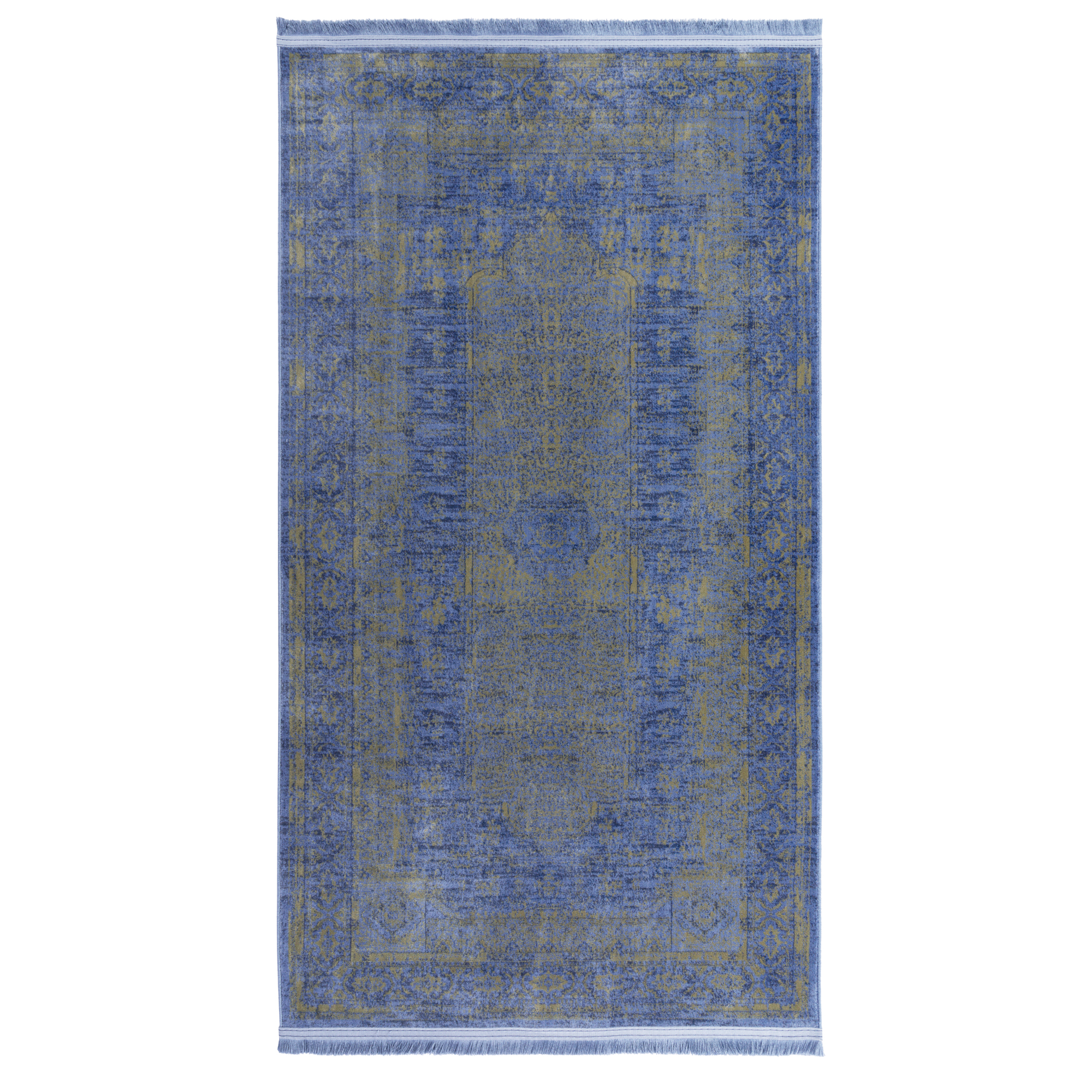 Изображение товара Ковёр AFINA 0.8x1.5 м голубой, ворсовый, прочный и мягкий стильный дизайн