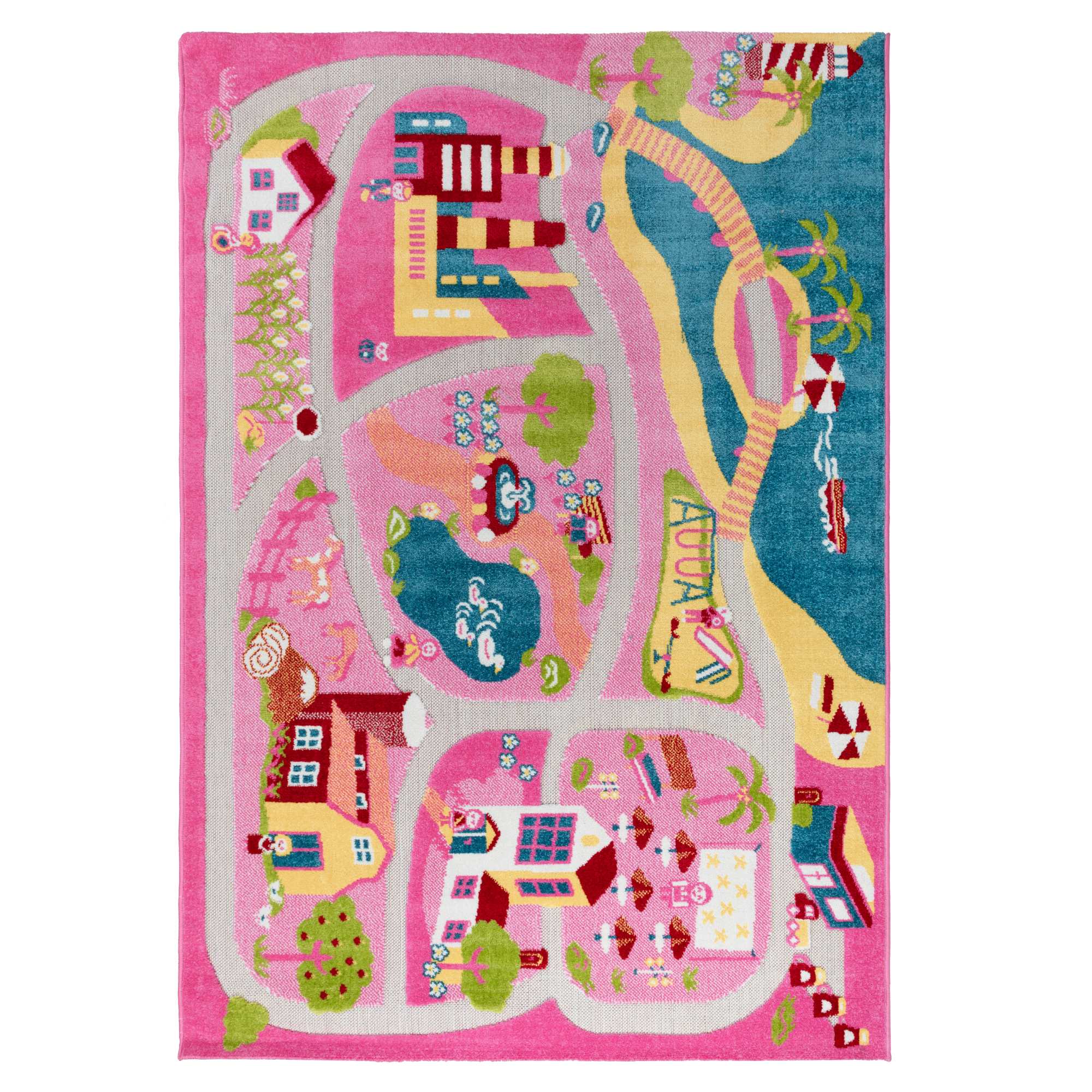 Изображение товара Детский ковер PLAY RUGS 1.33x1.9 дизайн D781A PINK/CREAM натуральныйTürkçe качество