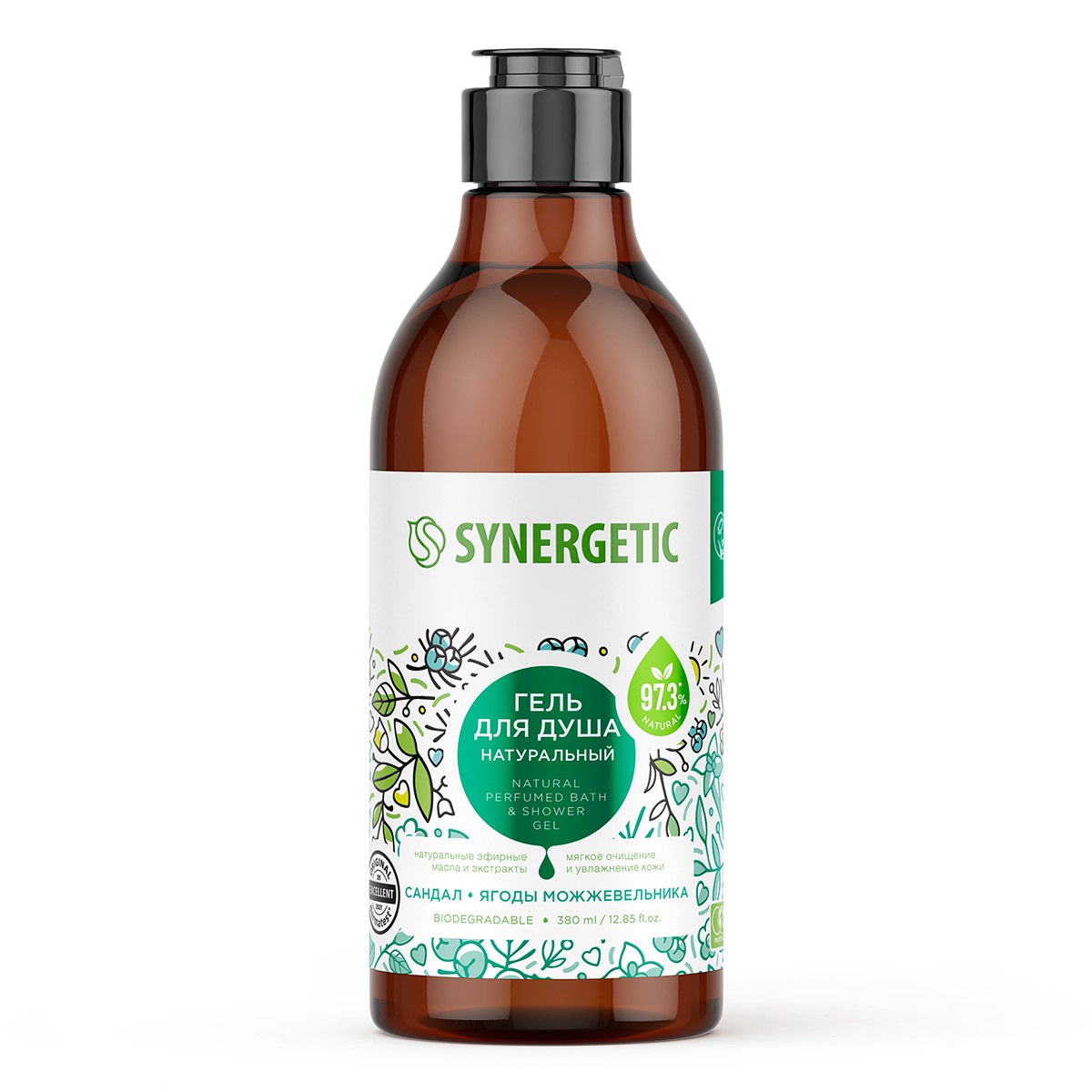 Изображение товара Гель для душа synergetic сандал и ягоды можжевельника 380 мл