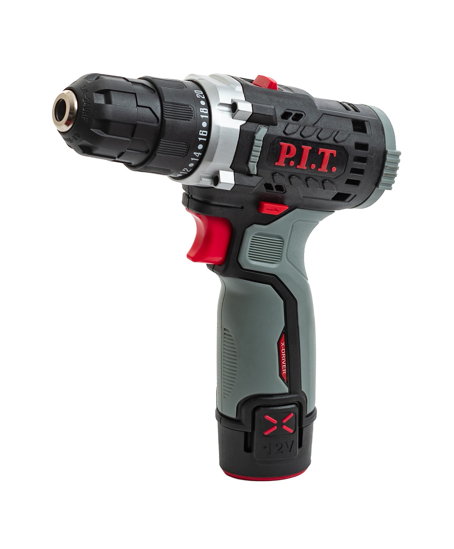 Изображение товара Аккумуляторная дрель P.I.T. PBM12K-10A/2 X-DRIVER 12В с быстрым зарядным устройством