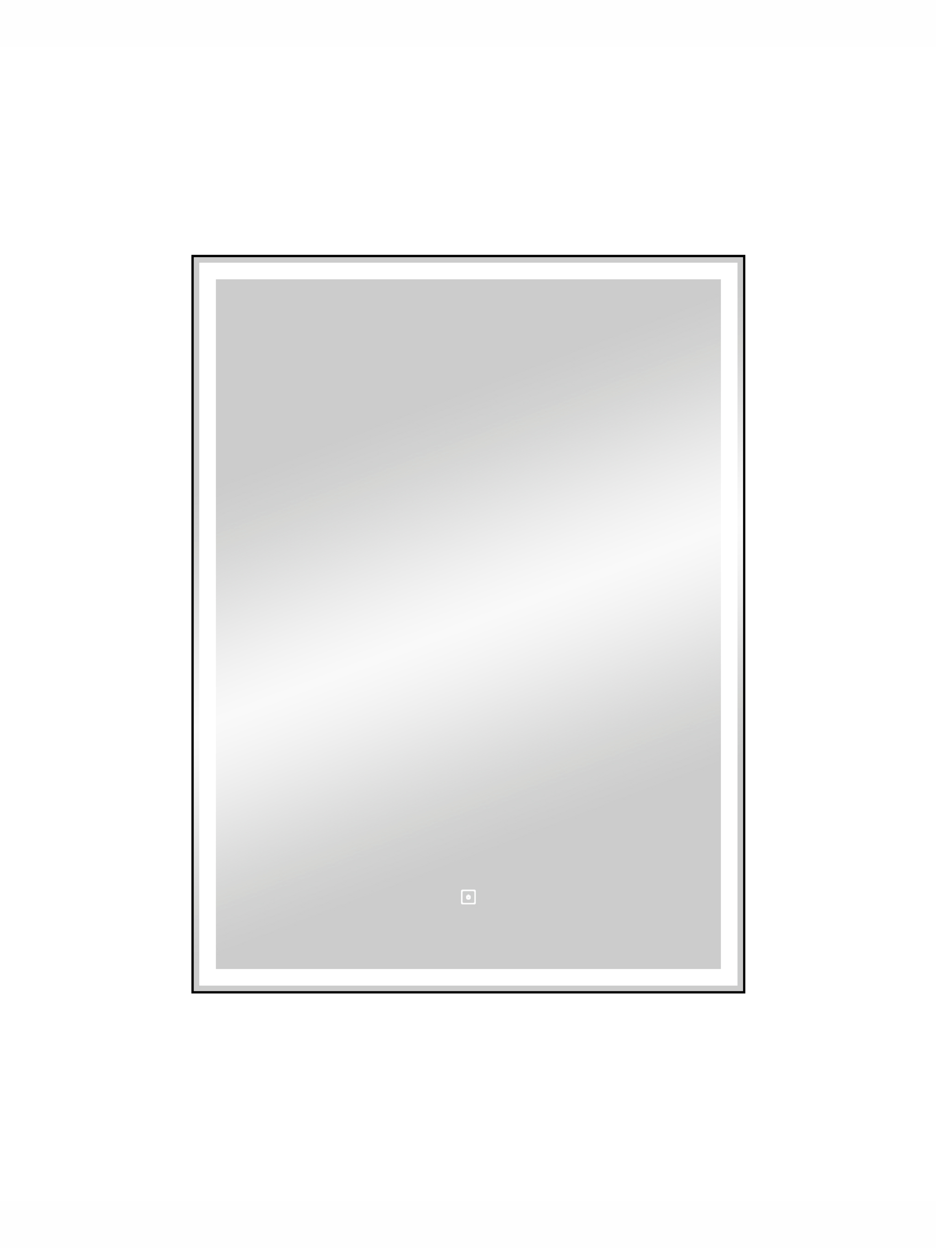 Изображение товара Зеркало с LED-подсветкой "Sten Black Led" 600х800 для ванной