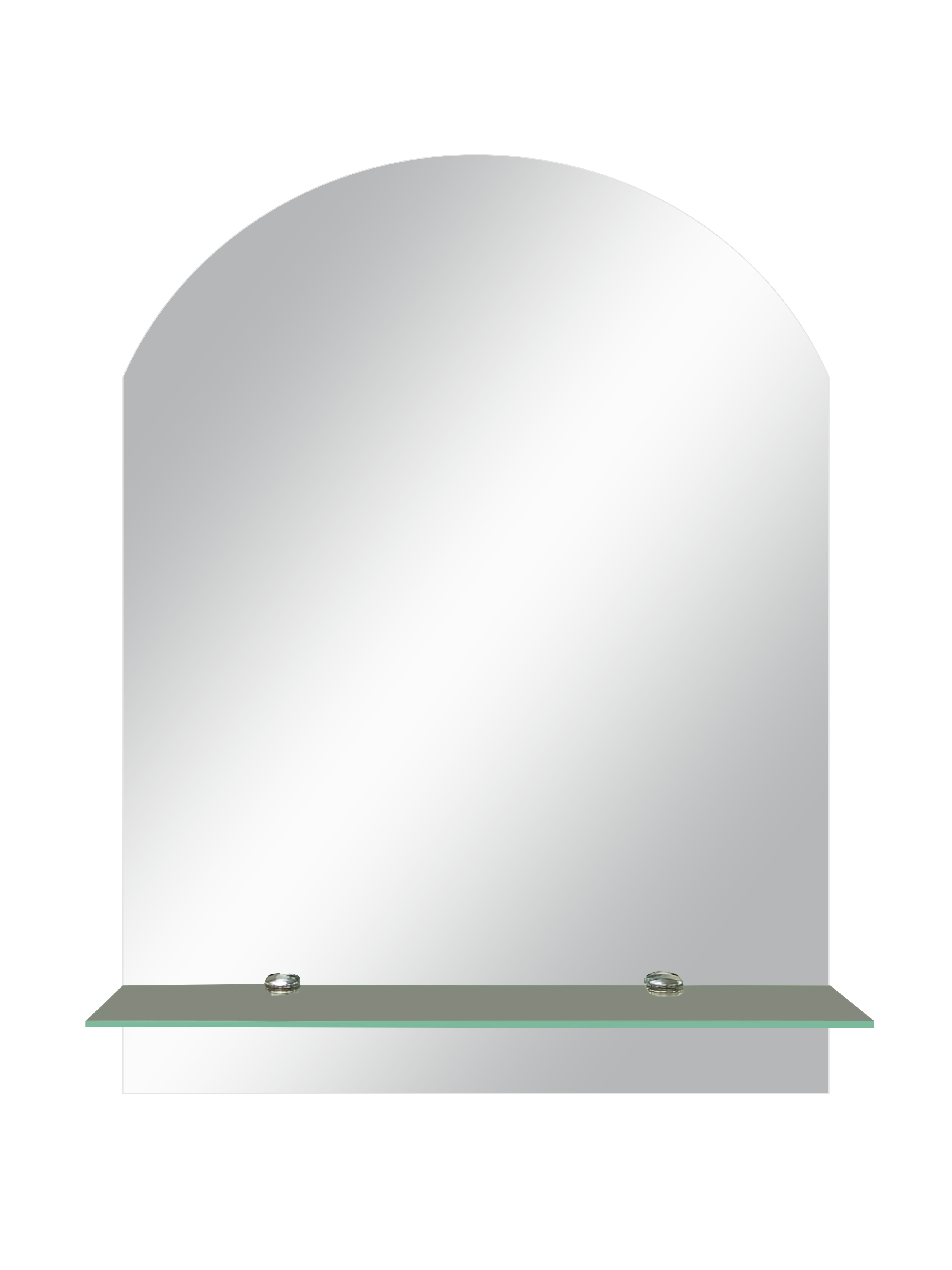 Изображение товара Зеркало для ванной с полкой CONTINENT 50х58 см настенное бесцветное