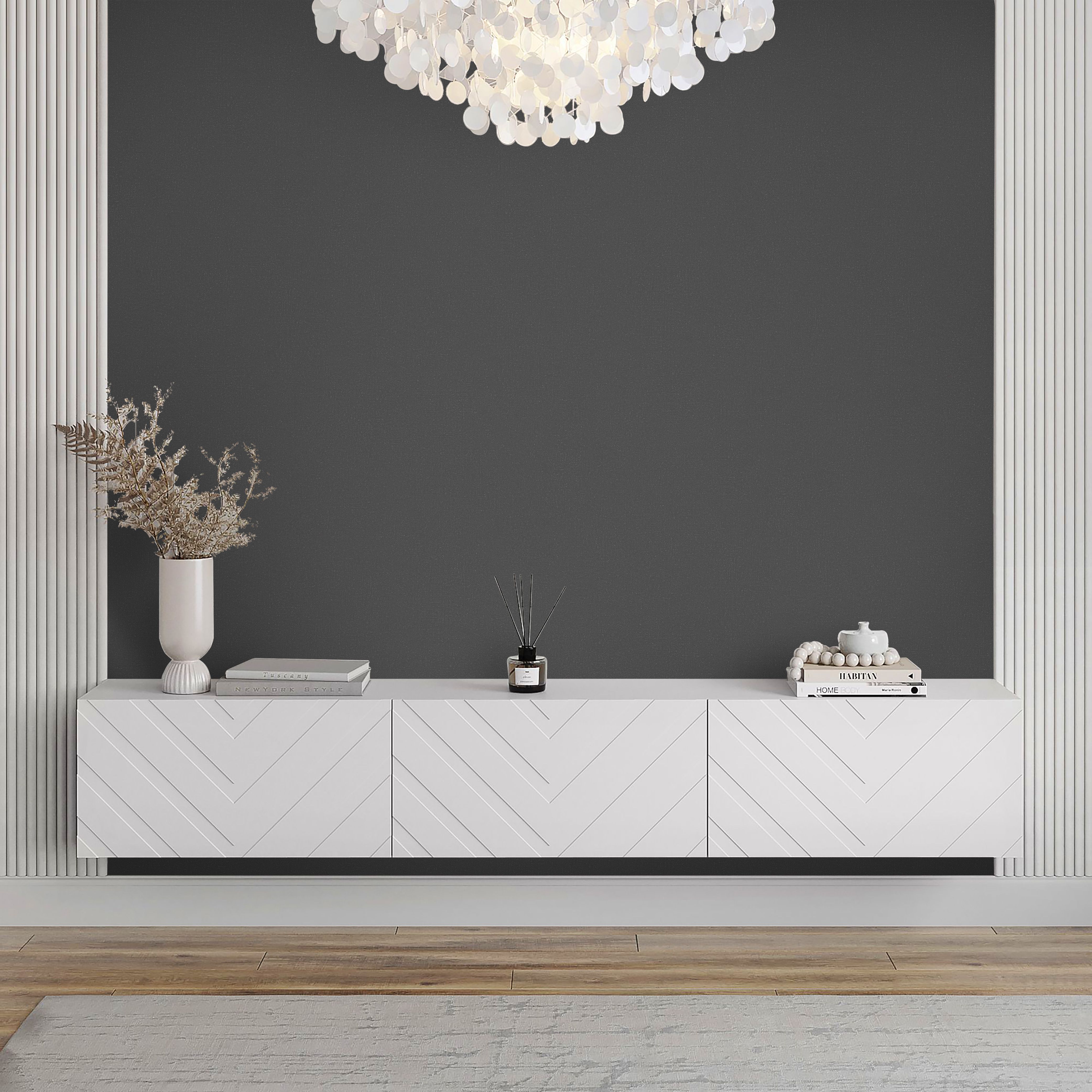 Изображение товара Обои винил горячего тиснения Тесла фон графит 1,06х10м, стильное покрытие