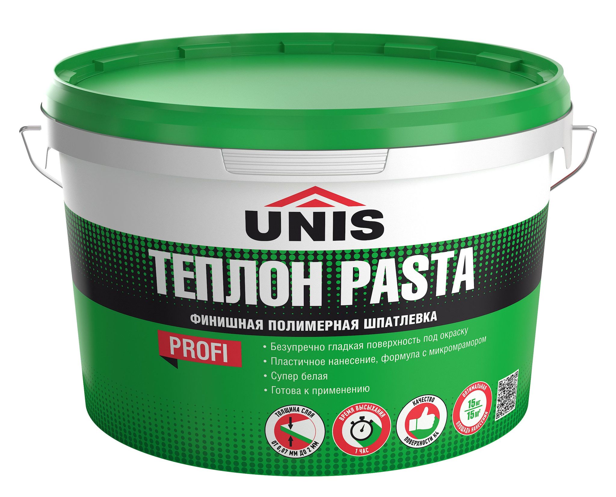 Изображение товара Шпаклевка финишная полимерная UNIS ТЕПЛОН Pasta 15 кг