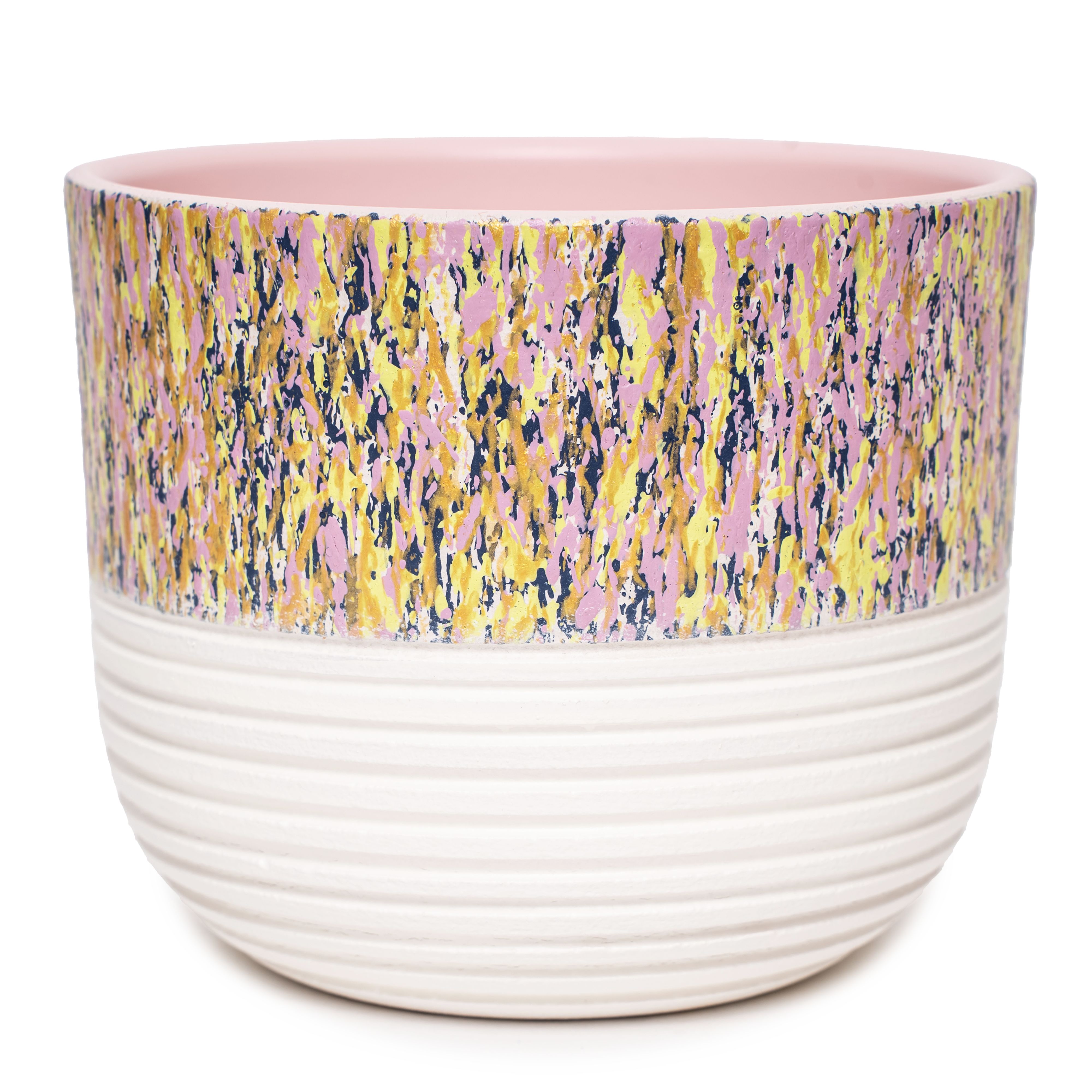 Изображение товара Керамическое кашпо Времена года микс бук №1 d12 h10 для комнатных растений