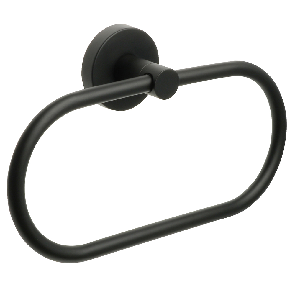 Изображение товара Полотенцедержатель кольцо черный comfort black 21х13х5