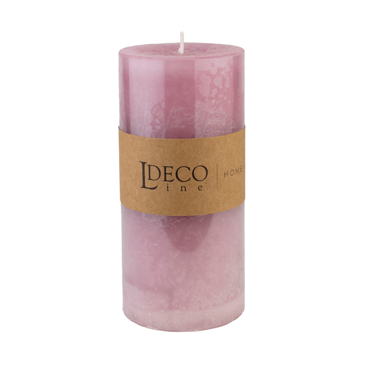 Изображение товара Свеча-столбик с ароматом Белый сад (80 часов), H15xD7см, розовый