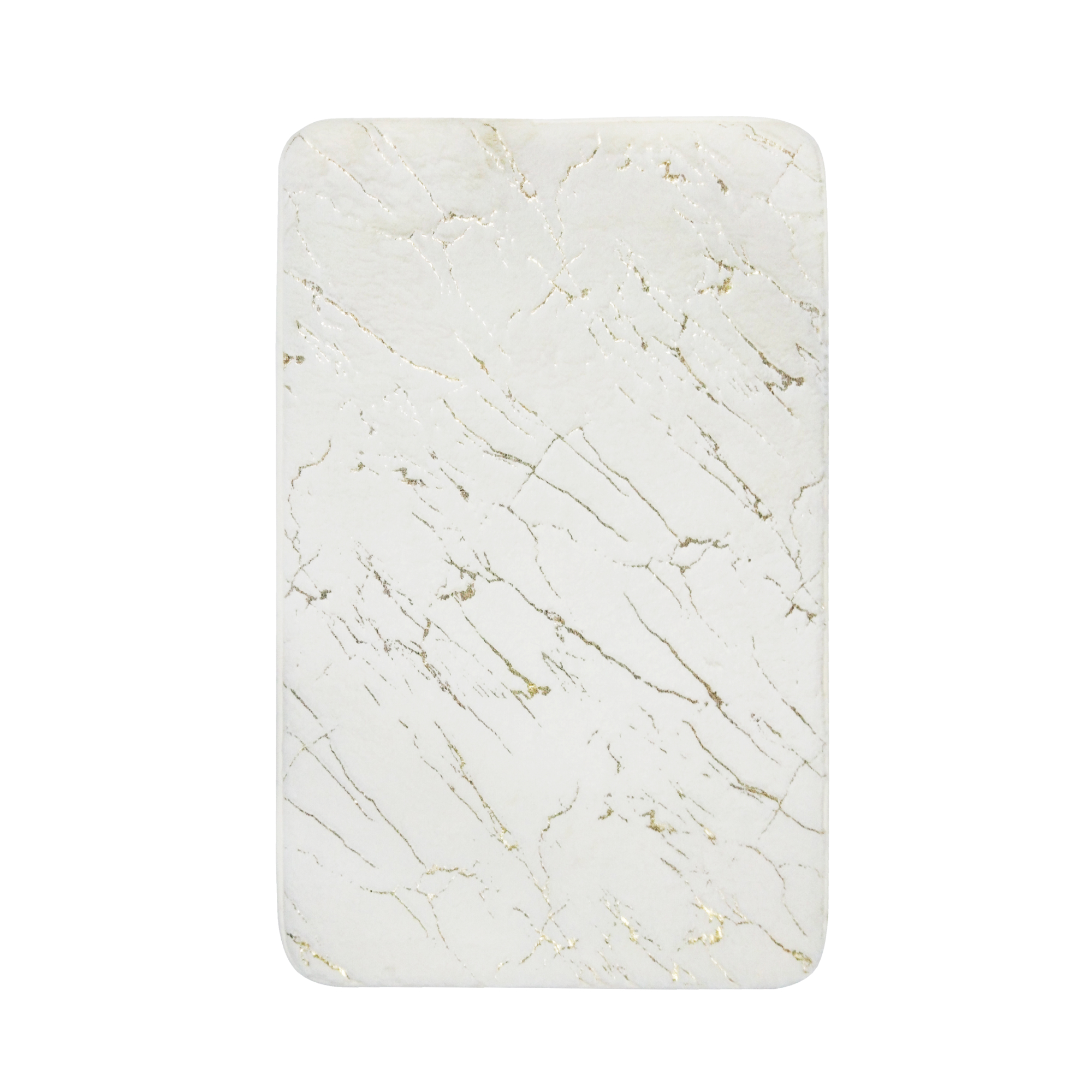 Изображение товара Коврик для ванной 50*80см, MARBLE айвори с золотом